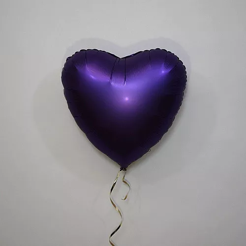 Шар сердце 18 Сатин Purple Roayle